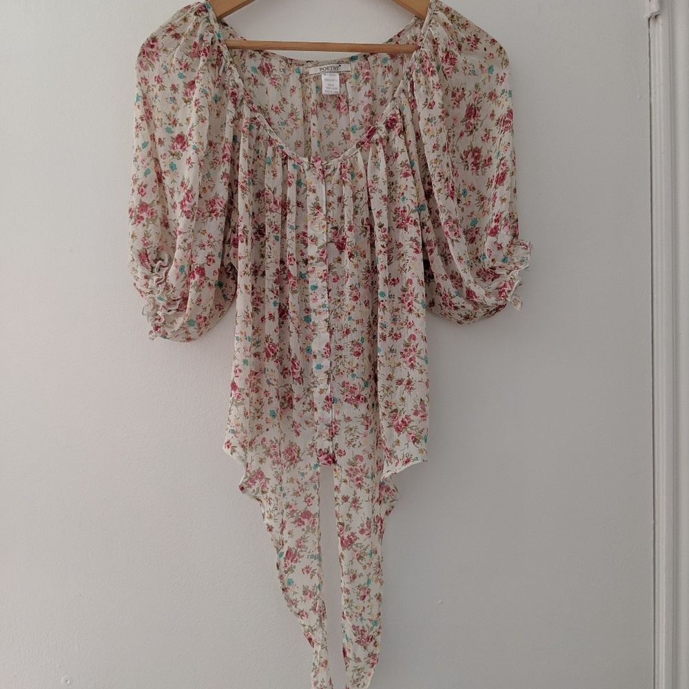 Poetry - Women's Top Floral Print Chiffon Blouse